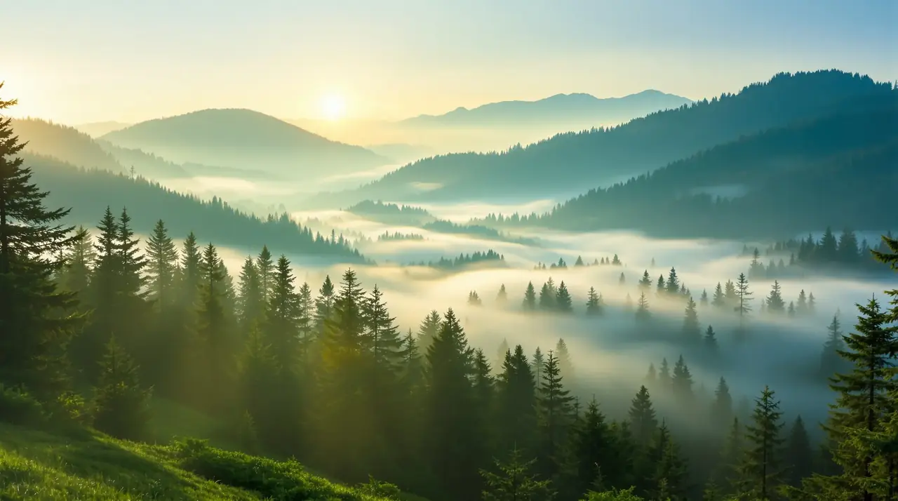 晨雾缭绕:山间清晨纪录 - 爱丫爱丫影院 晨雾缭绕:山间清晨纪录